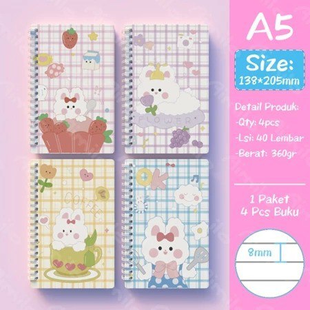 

Notebook Buku Diary Aesthetic Spiral Binder Jurnal Sekolah A5