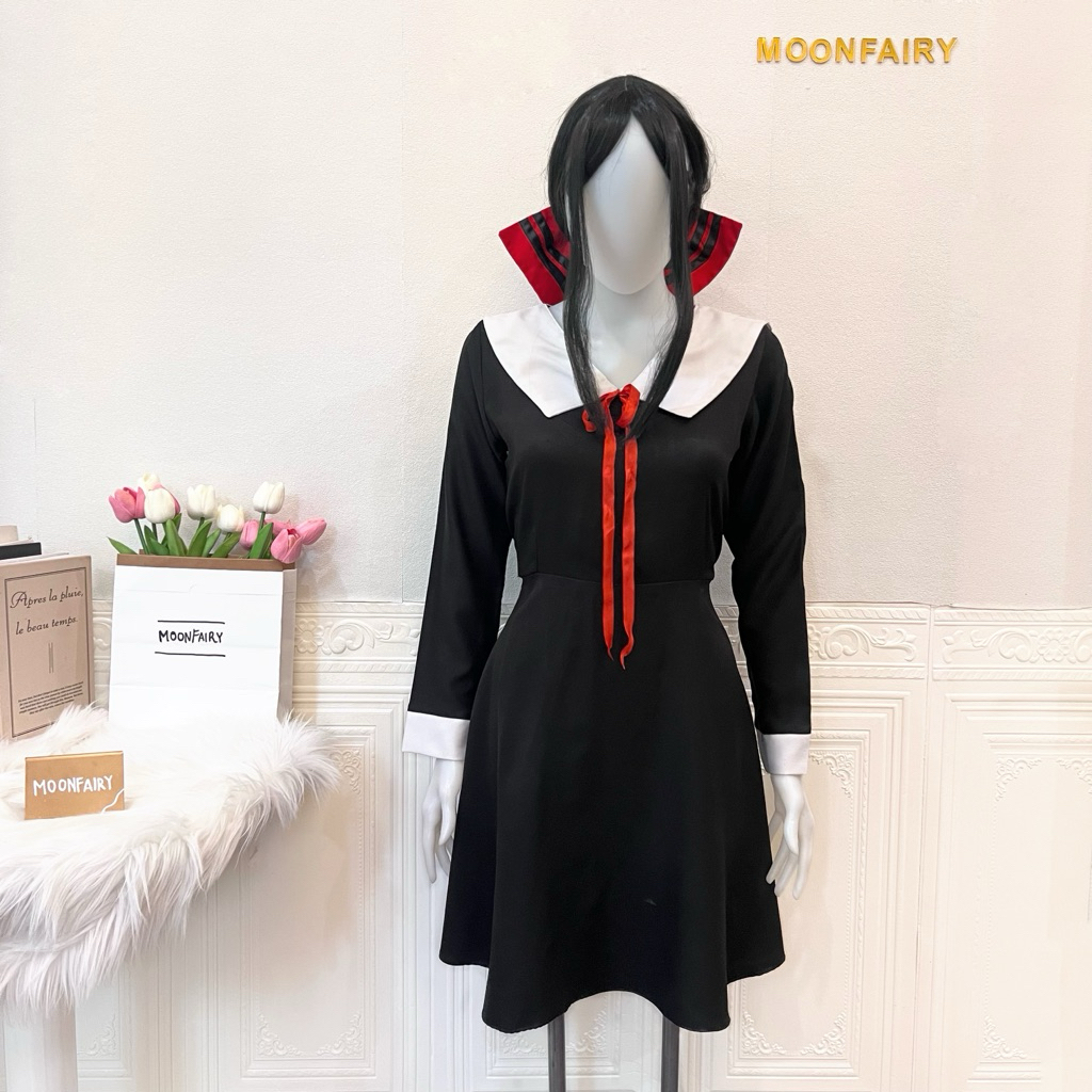 【Moonfairy】Ready Stock - Kaguya Costume Cosplay Kaguya Sama Love Is War Chika Fujiwara Dress Fullset