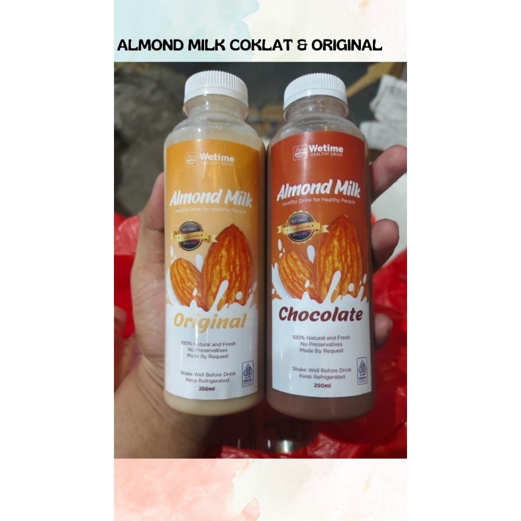 

WE TIME HEALTHY DRINK ALMOND MILK RASA ORIGINAL DAN COKLAT 250 ML