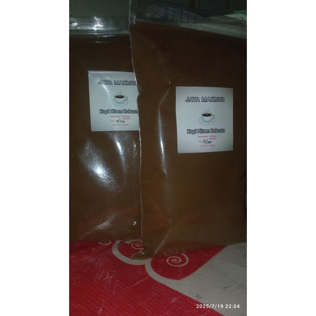 

Jaya makmur kopi hitam robusta 500gr