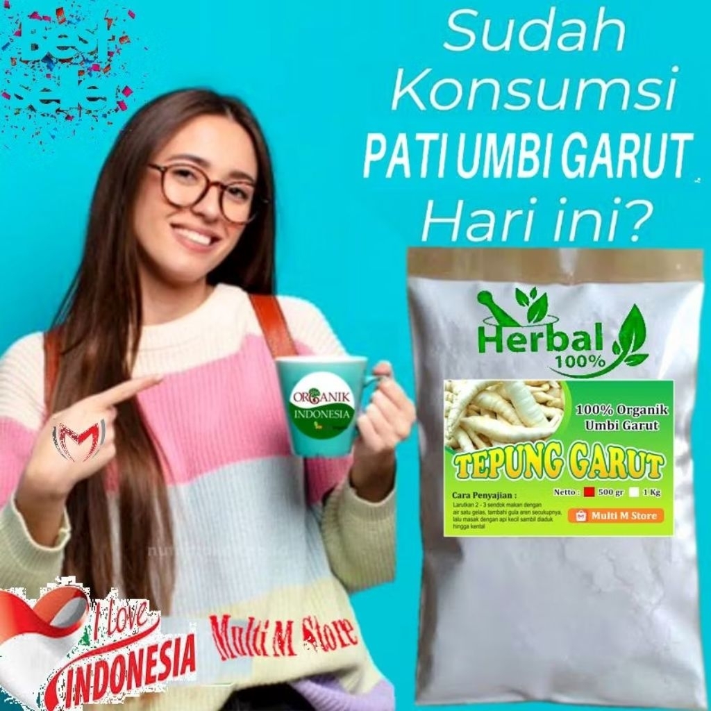 

500 Gram Tepung Garut | Pati Garut Murni | Obat Maag Dan Asam Lambung Alami