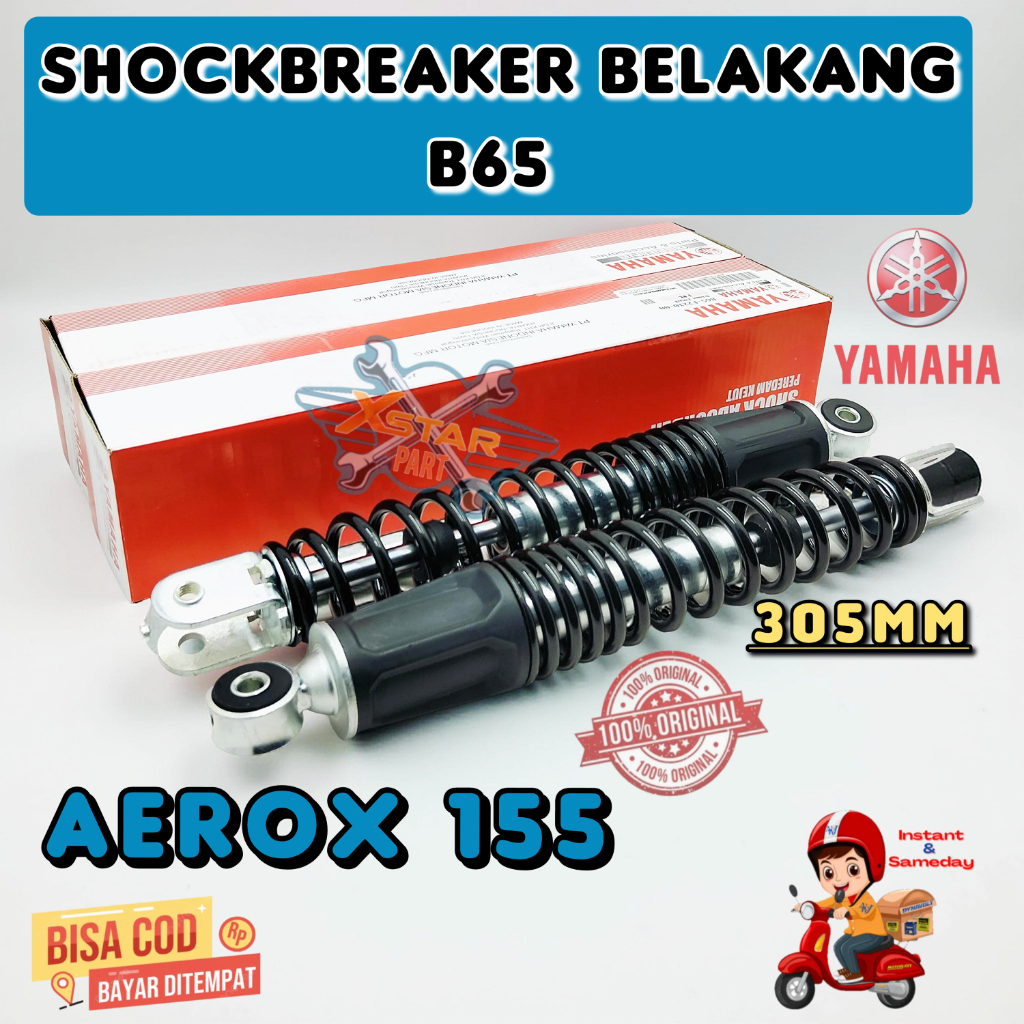ORI SHOCKBREAKER SHOCK BELAKANG B65 (2PCS )AEROX 155 ORI ASLI YAMAHA B65-F2210-00