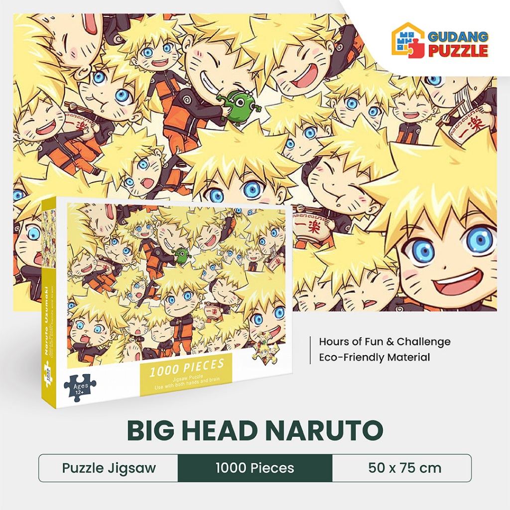 Puzzle Jigsaw 1000 pcs Big Head Naruto – Gudang Puzzle