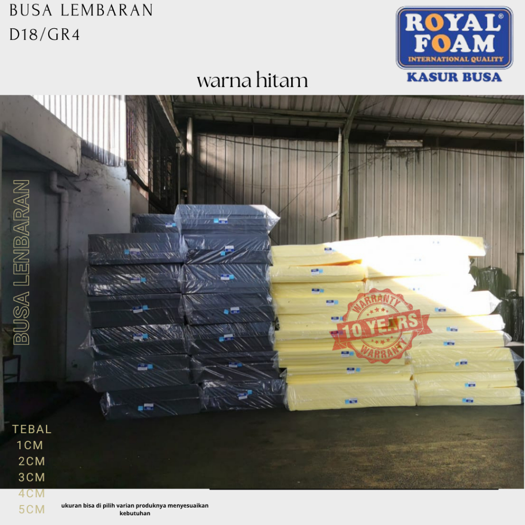Busa Lembaran Warna Hitam Serbaguna Density 18 tebal 5cm sampe 1cm Busa Alas Sofa Busa Alas Kursi