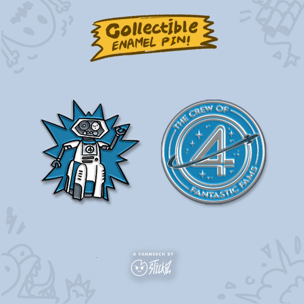 Stickyz : Fantastic Fams enamel pin| FanMerch | Pin Enamel | fantastic four | fantastic four enamel 