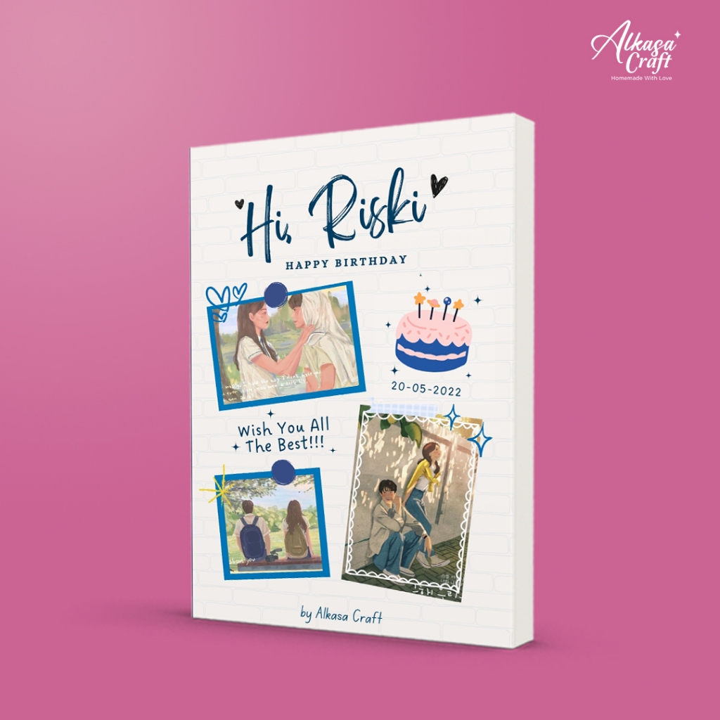 

Kado Ulang Tahun Buku Hadiah Custom Cover - Custom Nama - Buku Novel Custom - Alkasa Craft