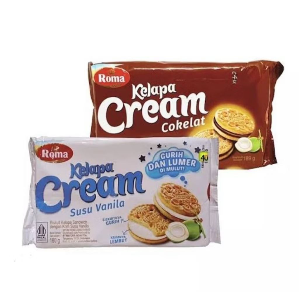 

Roma kelapa cream coklat/vanila 189g