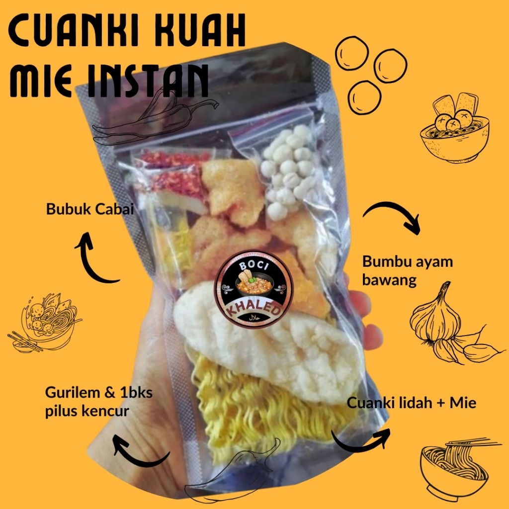

(CUANKI MIE ) tersedia juga cuanki seblak boci ayam suwir pedas mercon paket usaha isi 12pcs tanpa jeruk limau / enak murah pedas asin cimol cuanki seblak frozen food snack instan cemilan ide usaha keju mozarella