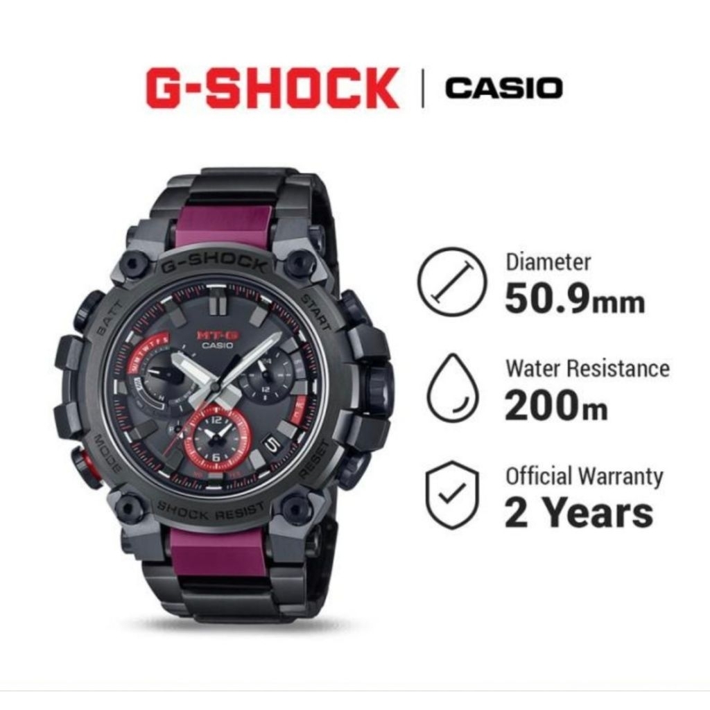 Casio G-Shock MTG-B3000BD-1A / MTG-B3000BD-1ADR Jam Tangan Pria Original