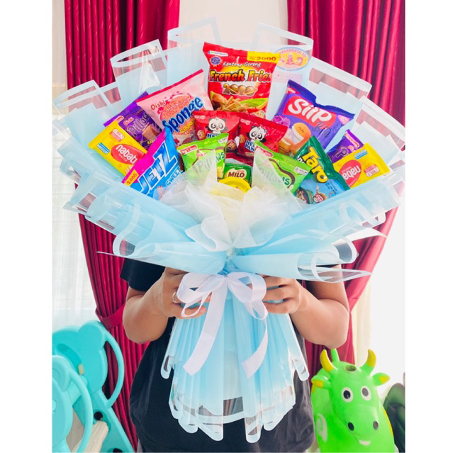 

ready instan buket snack jajan wisuda ulang tahun hampers hadiah