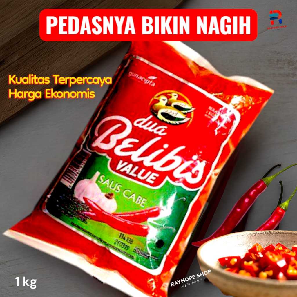 

PROMO Saos Saus Dua Belibis Cabe Cabai Value Bantal Refill Sambal 1 Kg Sambel Bumbu Masak Murah Termurah Usaha Kuliner Kekinian Viral Kafe Original Gorengan Kemasan Ekonomis