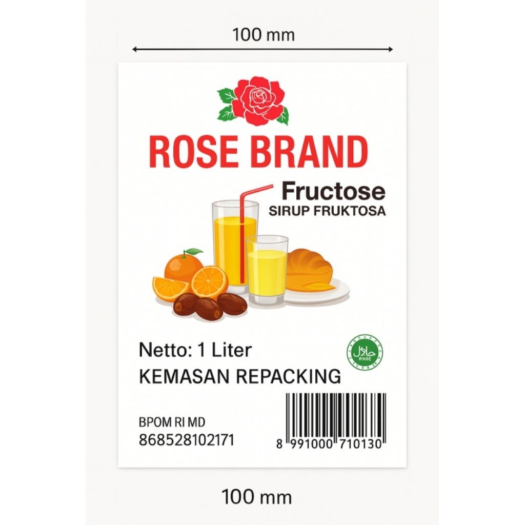 

Fructose / Gula Cair Rosebrand Kemasan Repacking 1Liter dan 2Liter