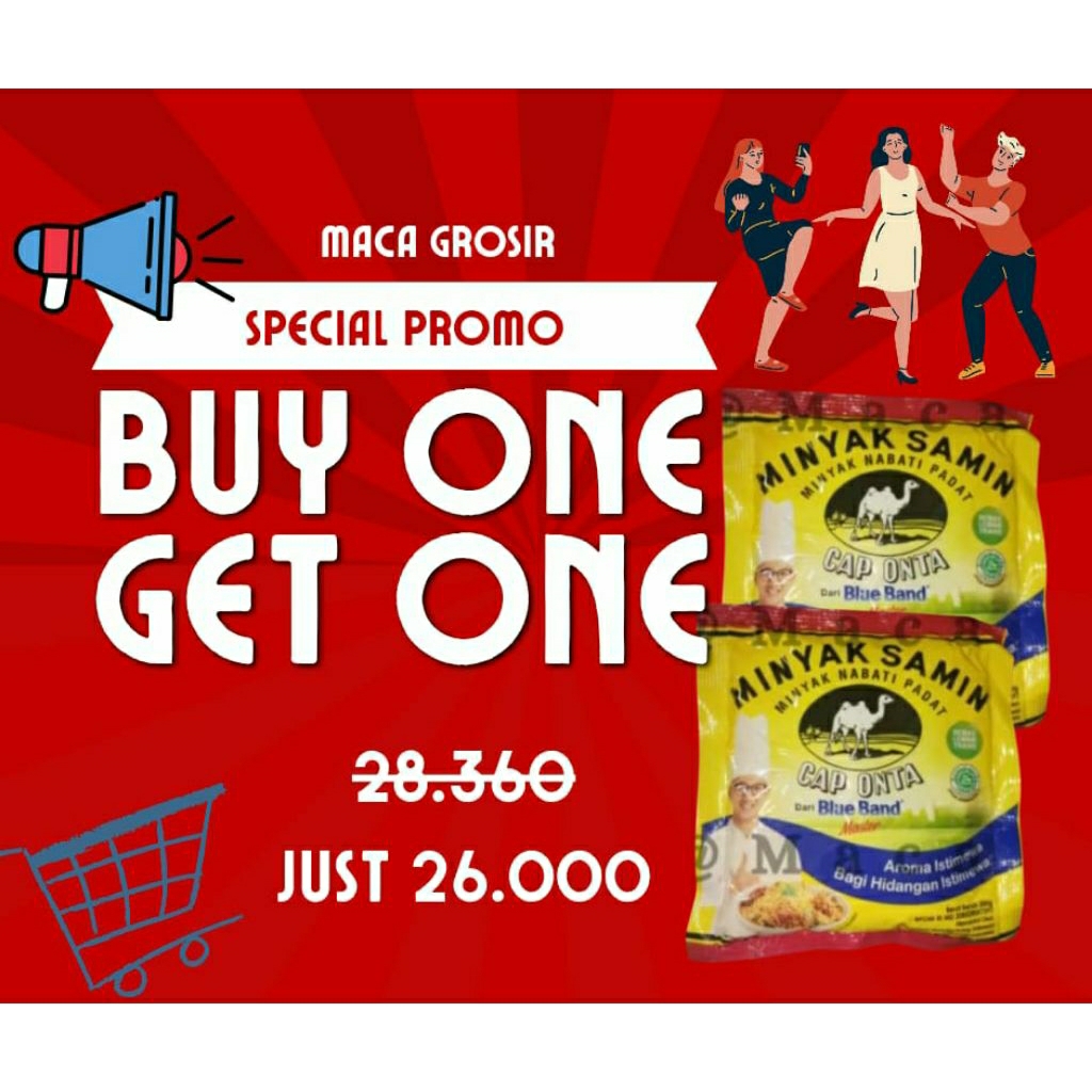

PROMO! BUY 1 GET 1 BLUE BAND MINYAK SAMIN CAP ONTA 200 GR