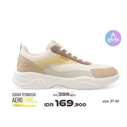 Aerostreet Fresh Lemon Natural Mocca Krem - Sepatu Sneakers Casual Sport Pria