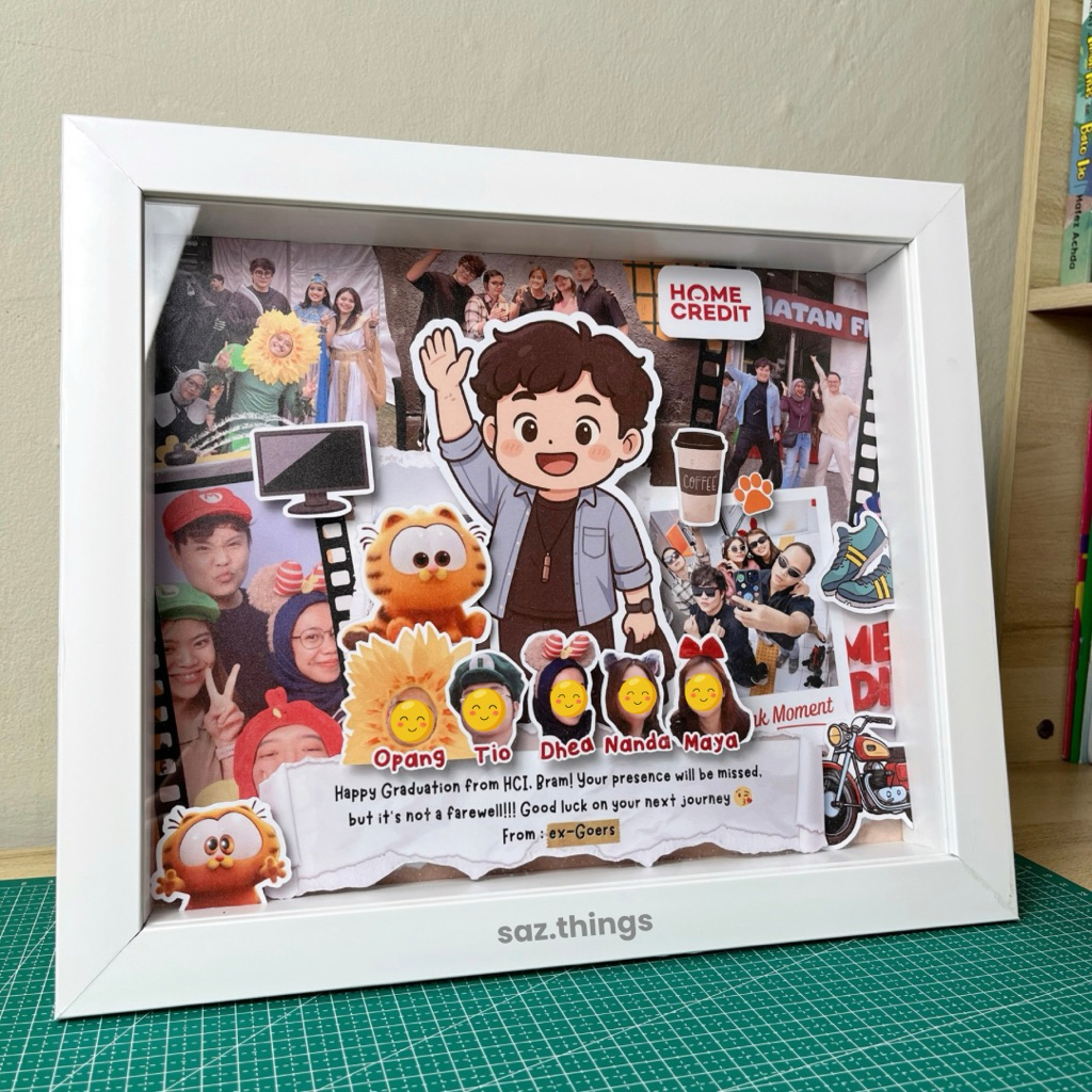 KADO BINGKAI 3D POP UP FRAME | Untuk Farewell / Perpisahan Sekolah / Hari Guru / Wisuda / Ulang Tahu