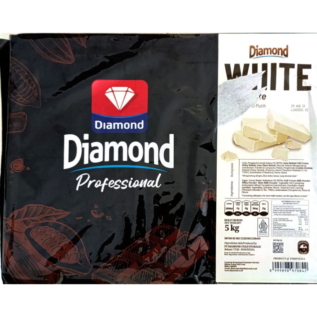 

Cokelat Batang Putih Diamond Professional kemasan 5 kg