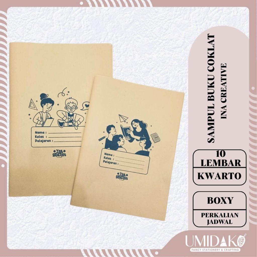 

[UMIDAKO] SAMPUL BUKU KRAFT / SAMPUL BUKU INA CREATIVE
