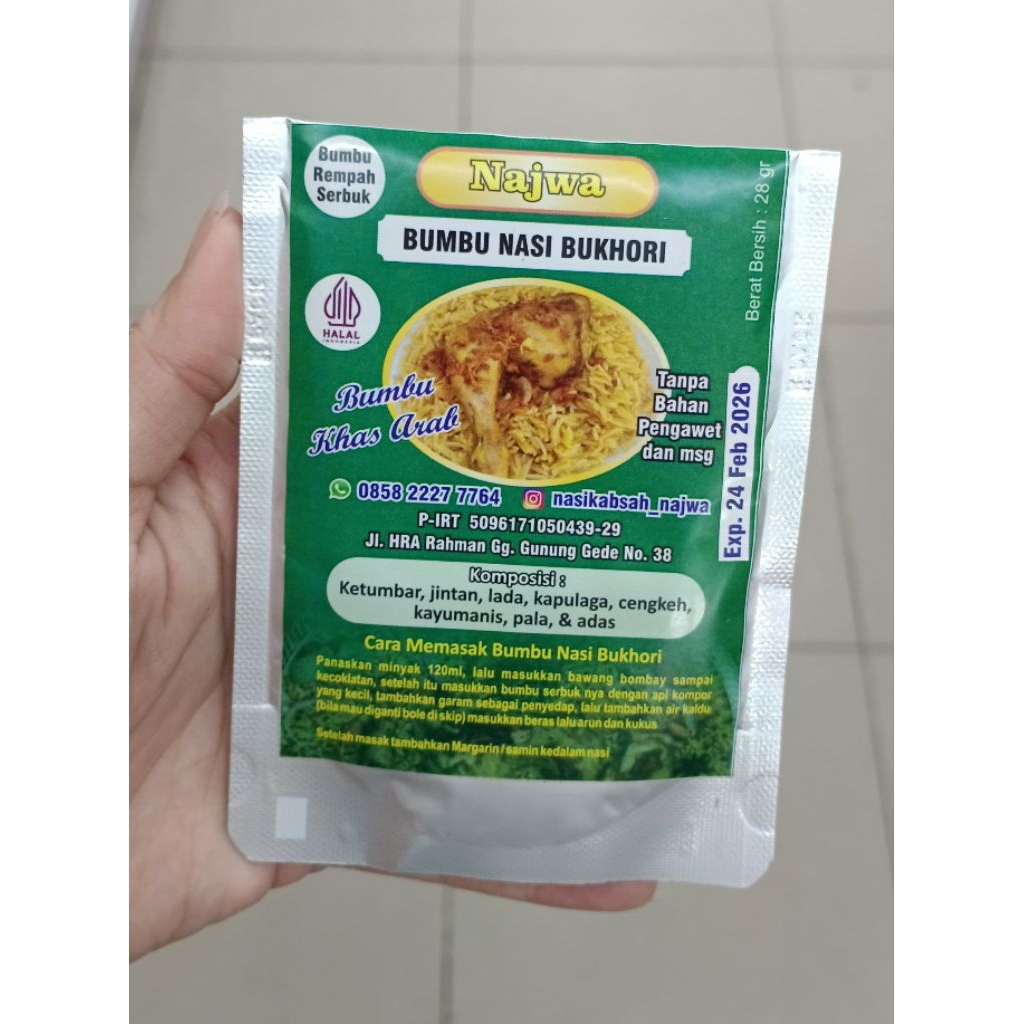 

NAJWA BUMBU NASI BHUKORI 28gr - bumbu khas arab