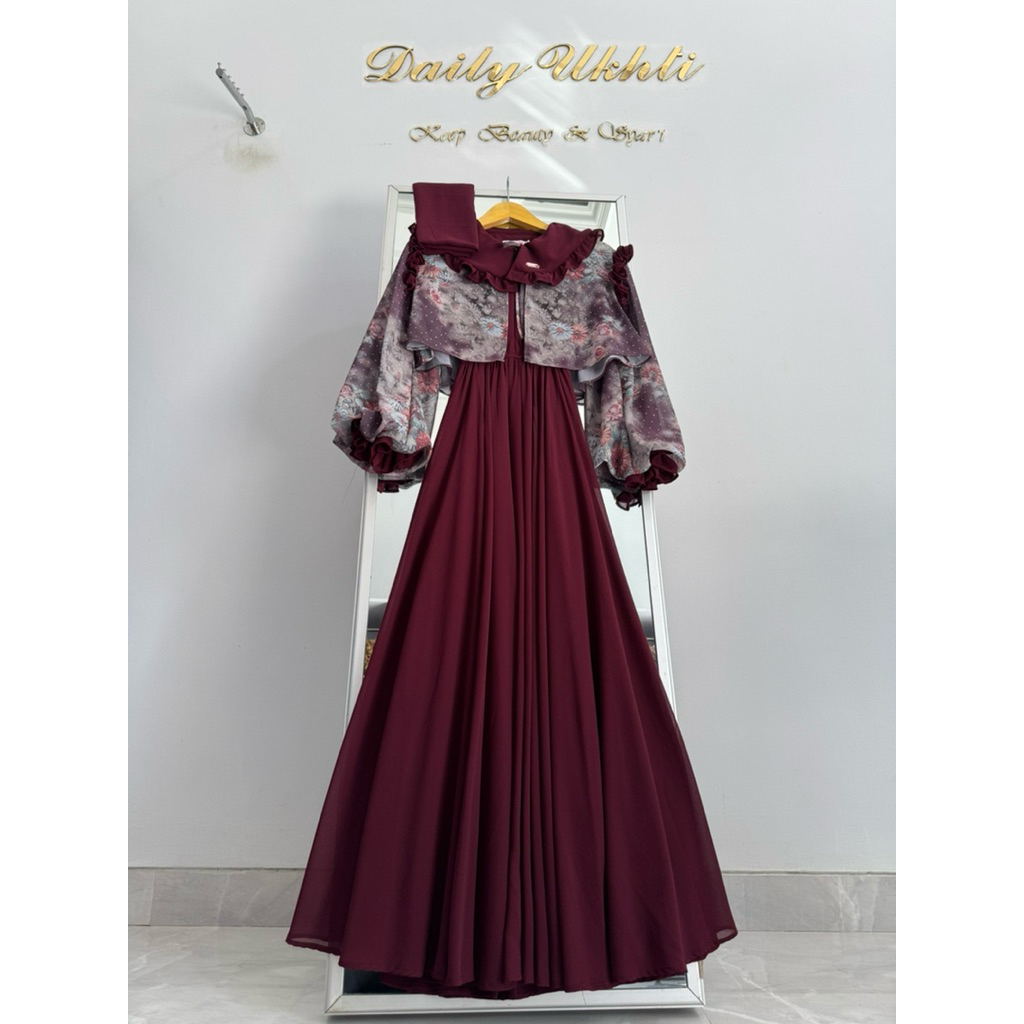 Monika gamis set hijab by Daily Ukhti boutique