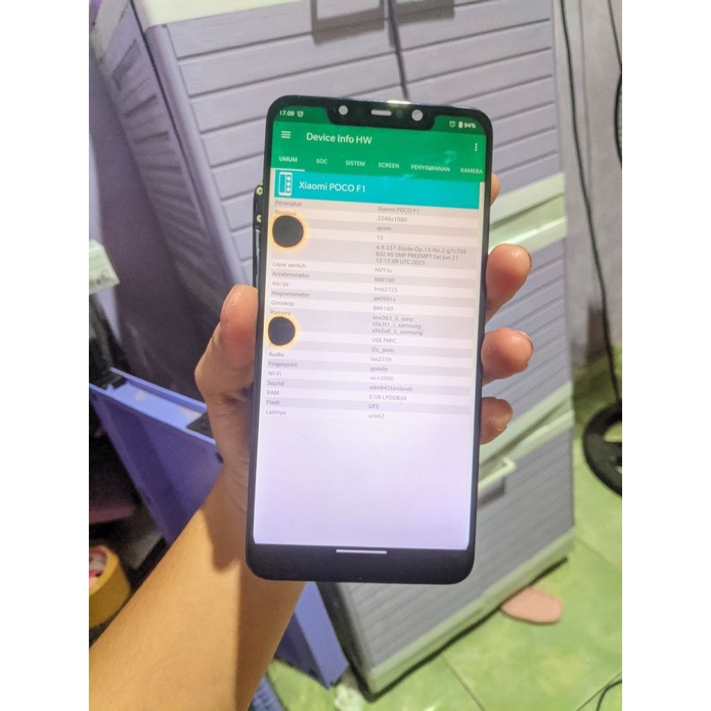 Lcd copotan ori pocophone f1