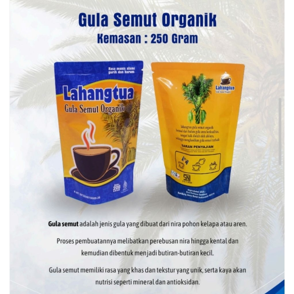 

gula semut biru 250gr (palm suiker) merek lahangtua