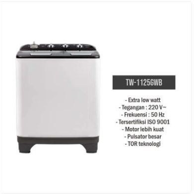 SANKEN TW-1125GWB / TW1125GWB MESIN CUCI 2 TABUNG - GARANSI RESMI