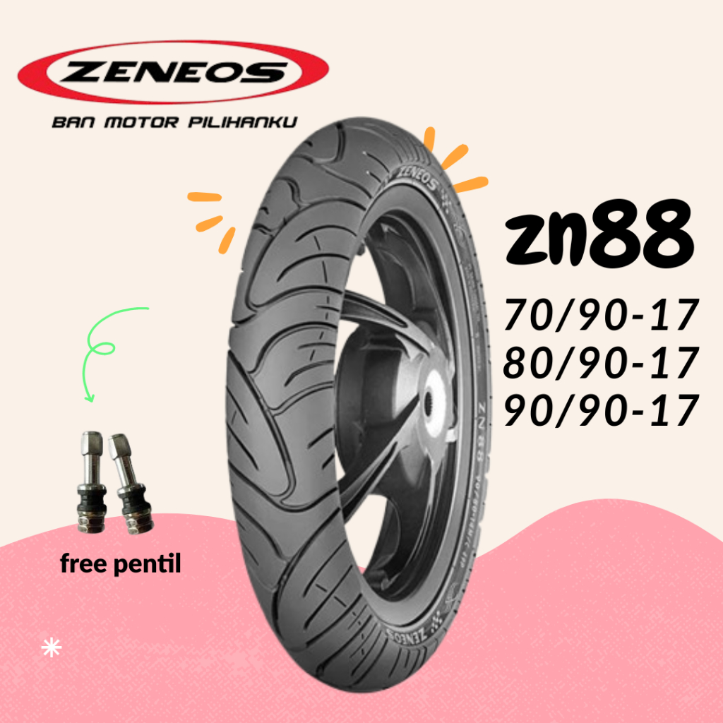 Ban Tubeless  ZENEOS 70/90-17 80/90-17 dan 90/90-17 ZN88