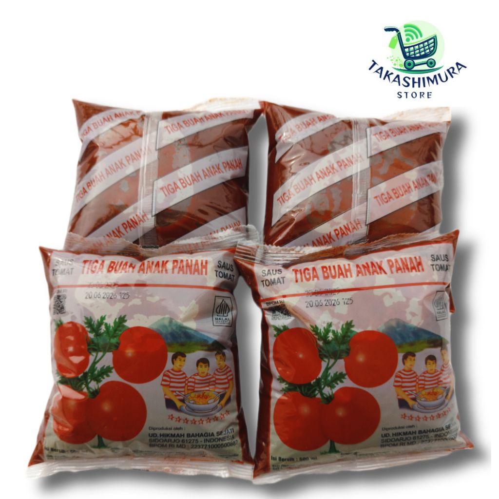 

Saos Tomat TIGA ANAK Saos kemasan plastik/bantalan 500ml