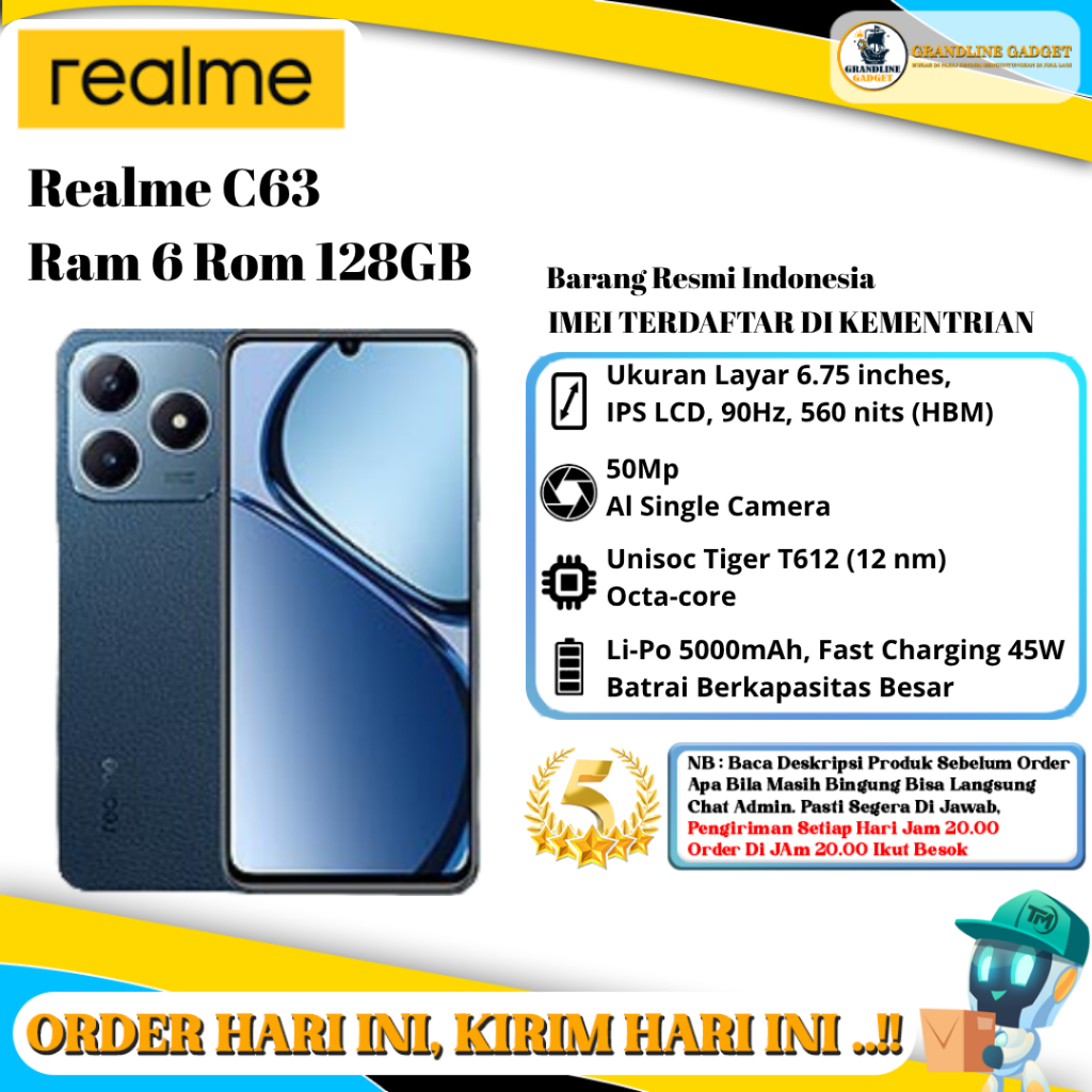 Realme C63 Ram 6/128GB | 8/128GB