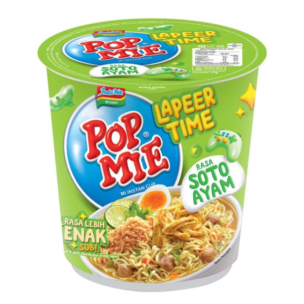 

Pop mie instan rasa soto ayam 77g