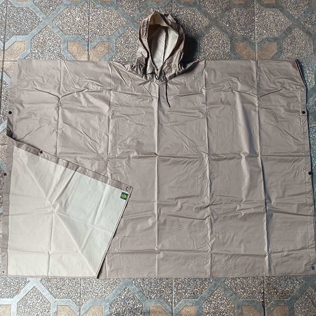 Jas Hujan Ponco Coklat Polri / Ponco Pendidikan Polisi / Ponco Coklat Pendidikan Polri