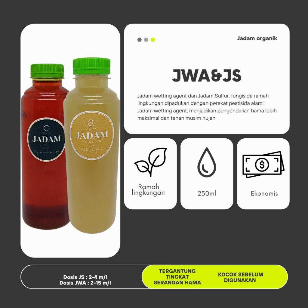 JWA & JS kombinasi fungisida dan perekat alami ramah lingkungan