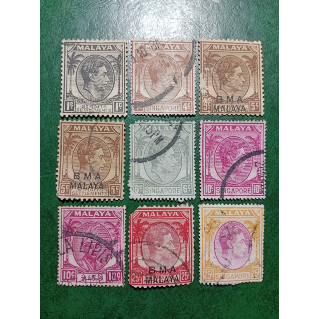 

Prangko Malaya 9 Pcs Campur USED