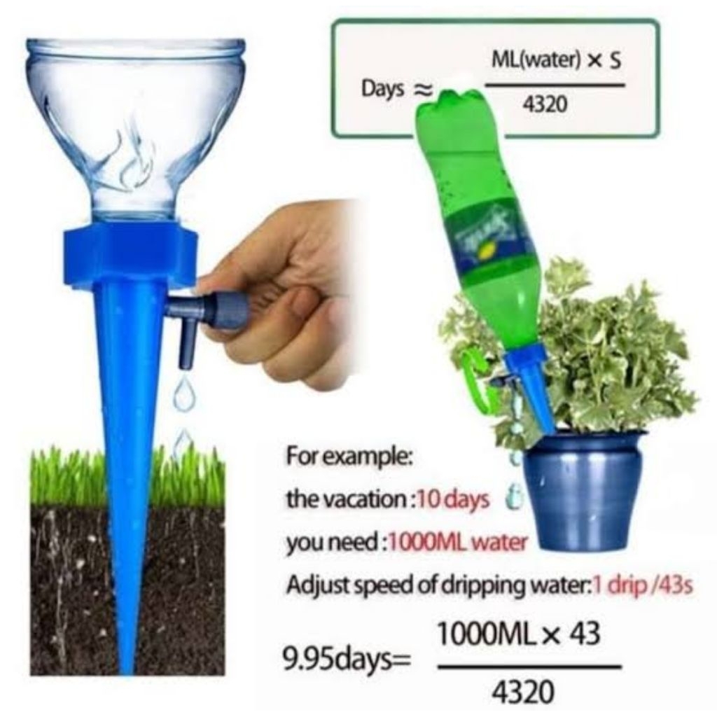 alat siram tetes otomatis pot tanaman taman drip mini