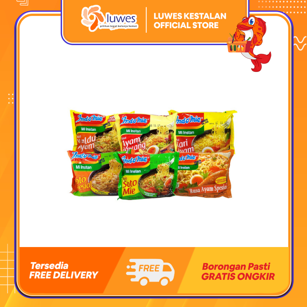 

(ISI 5) Paket Indomie Mie Rebus 85gr Ayam Bawang / Kari Ayam / Soto Mie Kemasan Yang Aman & Rasa Yang Lezat