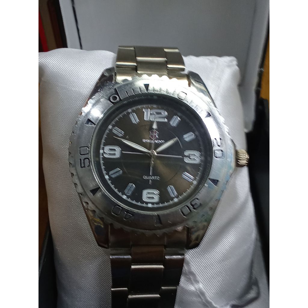 jam.Swis Army,Stenlisteel ,rantai baja .