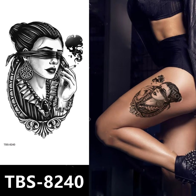 Tato Temporer Tahan Lama Anti Air 2-7 Hari Tattoo Temporary TBS 8240 Tatto Palsu Motif Keren Yakuza 