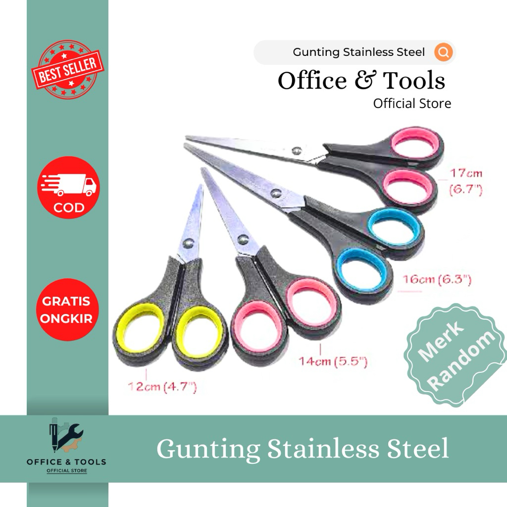 

Gunting Pendek Stainless Steel Multifungsi Tajam Gunting Kain Kertas Sekolah Kantor Office & Tools