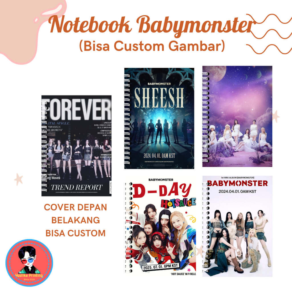 

Notebook Spiral Baby Monster BABYMONSTER - Buku Tulis KPOP