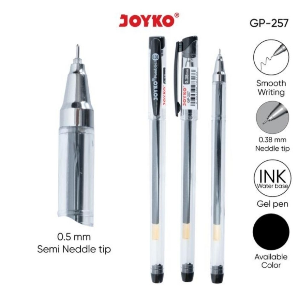 

Joyko Gel Pen Pulpen Pena GP-257 Point Gel 0.38mm