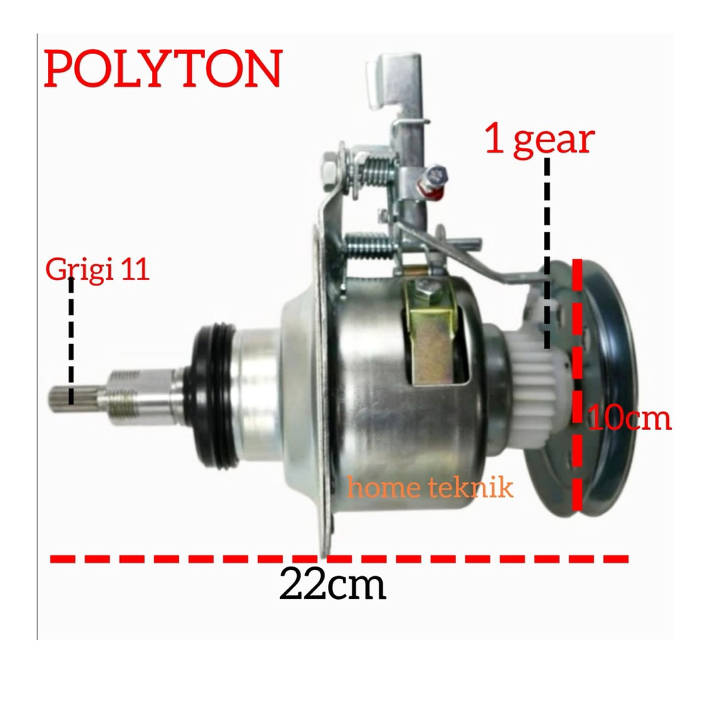 Gearbox mesin cuci POLYTRON ZERO MATIC 1 tabung