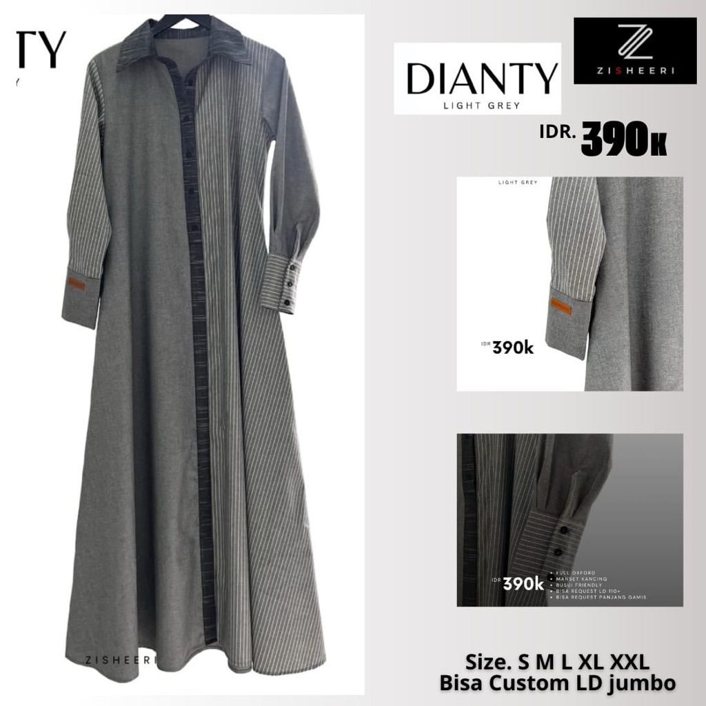 GAMIS DIANTY BY ZISHEERI | GAMIS KATUN NYAMAN DAN ELEGAN