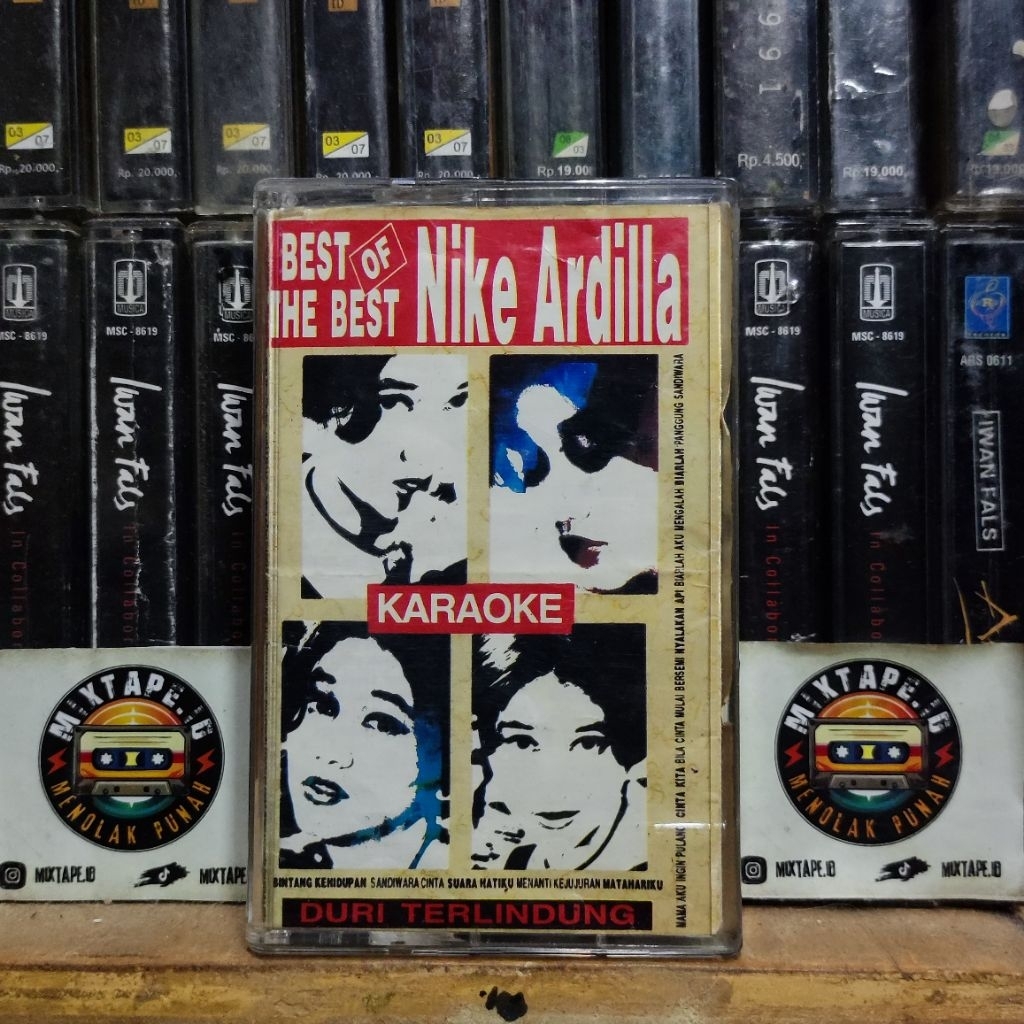 Kaset Pita - Nike Ardilla - Best Of The Best (Karaoke) - Duri Terlindung - Radio Tape - Kaset - Radi