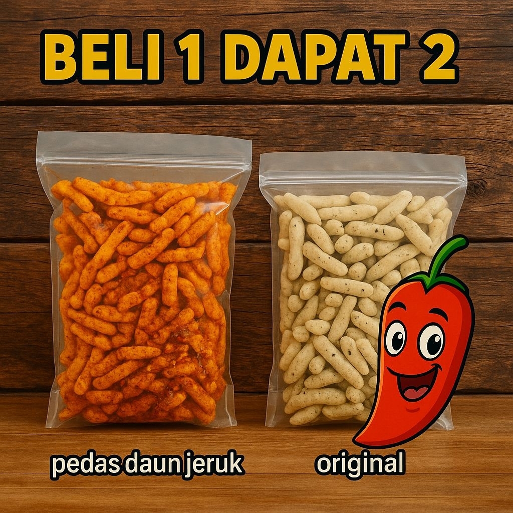 

. Basreng Pedas Daun Jeruk & Original – Snack Khas Anak Nongkrong!