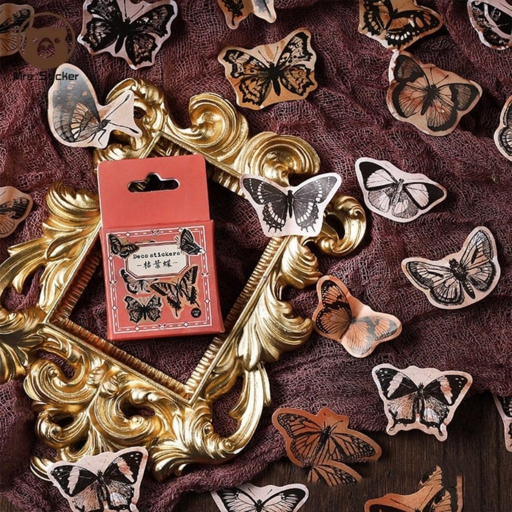 

STIKER BROWN BUTTERFLY VINTAGE