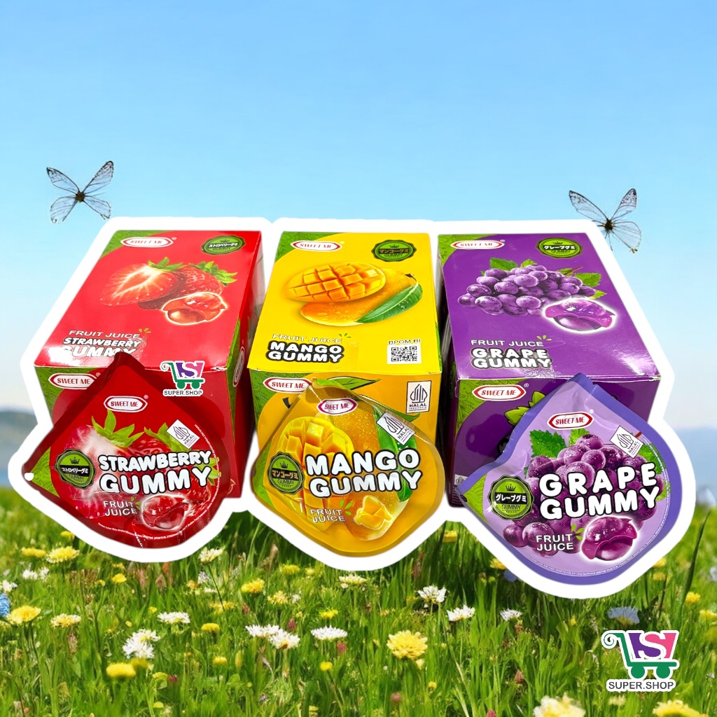 

Sweet Me Permen Jeli Kupas Anggur / Mangga / Strrawberry Box (isi 30 pcs)