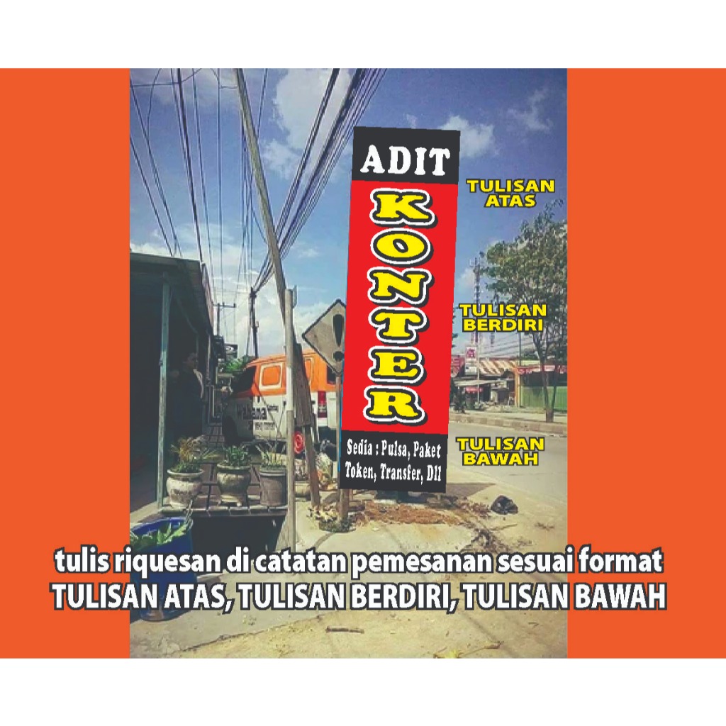 SPANDUK KONTER BERDIRI