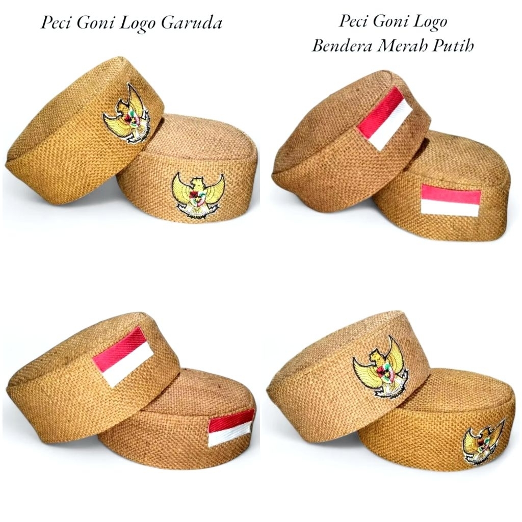 Peci Goni Logo Bendera Indonesia / Peci Goni Logo Garuda