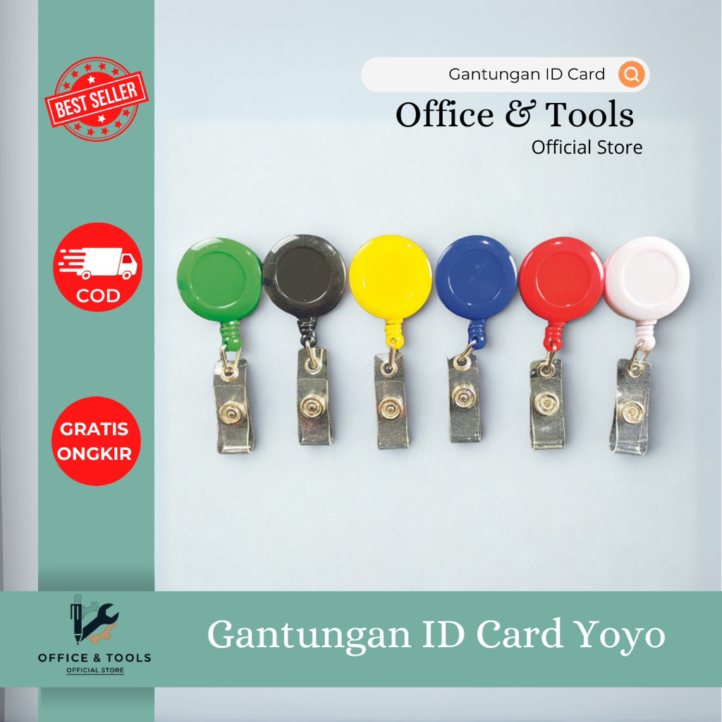 

Gantungan ID Card Yoyo Polos Warna Solid Holder Kartu ID Flashdisk Office & Tools