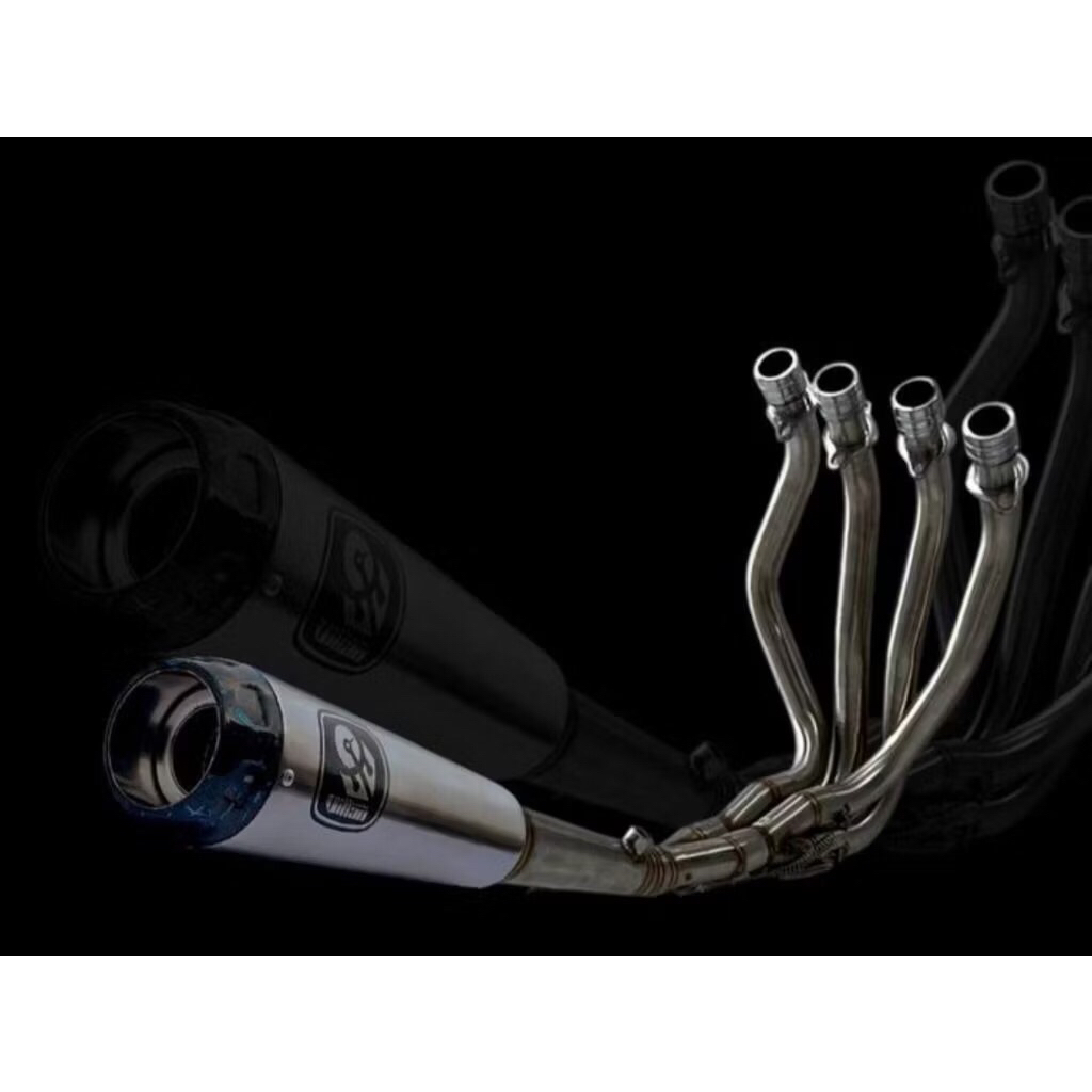 Knalpot Villan Pro2 Silver EndCup Carbon Header Silver Zx25R/RR